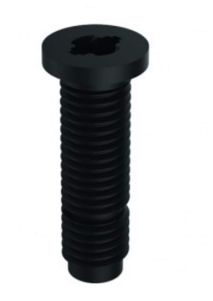 Tornillo M12 negro de PVC para fijación central de desagüe de fregadero Valentin, juego de 2