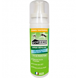Repellent Spray gegen Mücken, darunter Tigermücken, gemäßigte Zonen 100 ml - ECOGENE - Référence fabricant : 256602