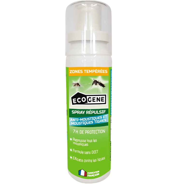 Spray repellente per zanzare, comprese le tigri, zone temperate 100 ml