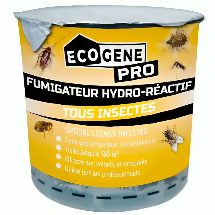 Fumigateur insecticides, fumigène hydro-ractif tous insectes, 130 m3, 10g