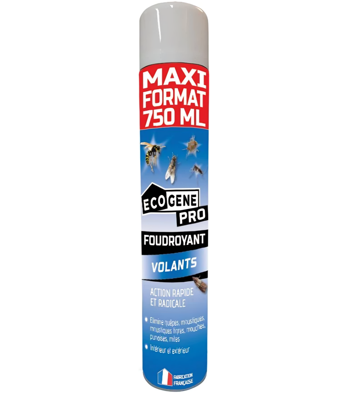 Aerosol insecticide foudroyant insectes volants maxi format, 750 ml