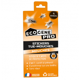 Stickers anti-mouches écologiques : éradication rapide, 4 mois de protection - ECOGENE - Référence fabricant : 151977