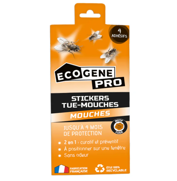 Stickers anti-mouches écologiques : éradication rapide, 4 mois de protection