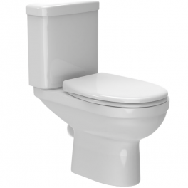 Pack WC floor horizontal outlet NF, RIMLESS closed flange, slow-motion seat - cogesanit - Référence fabricant : ILLICO