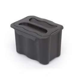 Papelera auxiliar de plástico para reciclaje de cocina, 5 litros, gris antracita - Emuca - Référence fabricant : 8131923