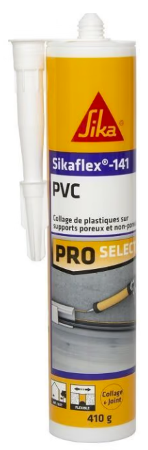 Sikaflex 141 PVC gris, cartouche de 380g.