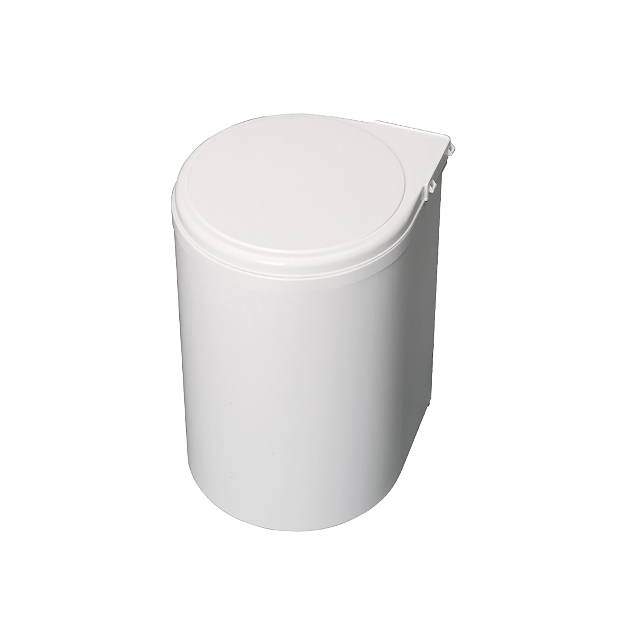 Kunststoff-Recycling-Abfallbehälter für die Küche zur Befestigung an Möbeltüren, 13 Liter, weiß