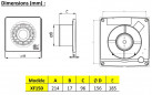 Vortice FILO standaard afzuigkap diameter 150 mm, 335 m3 per uur