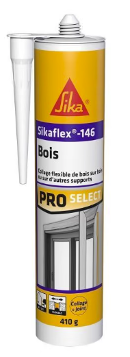 Sikaflex 146 wood white, 380g cartridge.