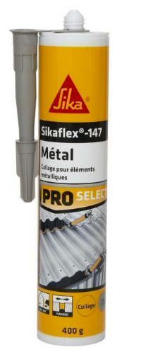 Sikaflex 147 metal gris claro, cartucho de 380 g.