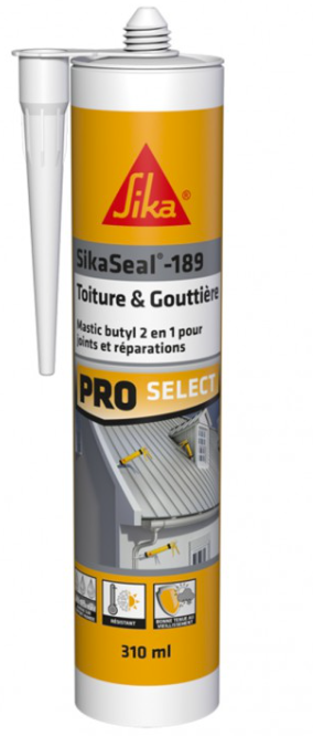 Sikaseal 189 roof and gutter grey, 300ml cartridge.