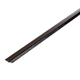 Umbral de puerta adhesivo marrón de PVC rígido con cepillo suave, 100 cm - GEKO - Référence fabricant : 1400/2