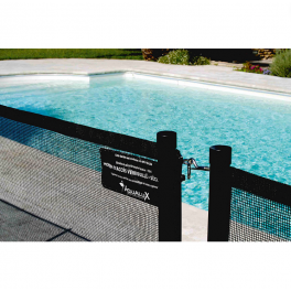 3.2 mètres de barrière piscine, clôture de sécurité NORA noire - Aqualux - Référence fabricant : 114000