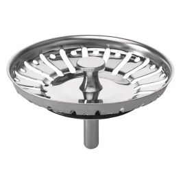 Chrome-plated 83mm diameter basket for WIRQUIN sink drain. - WIRQUIN - Référence fabricant : 30723099