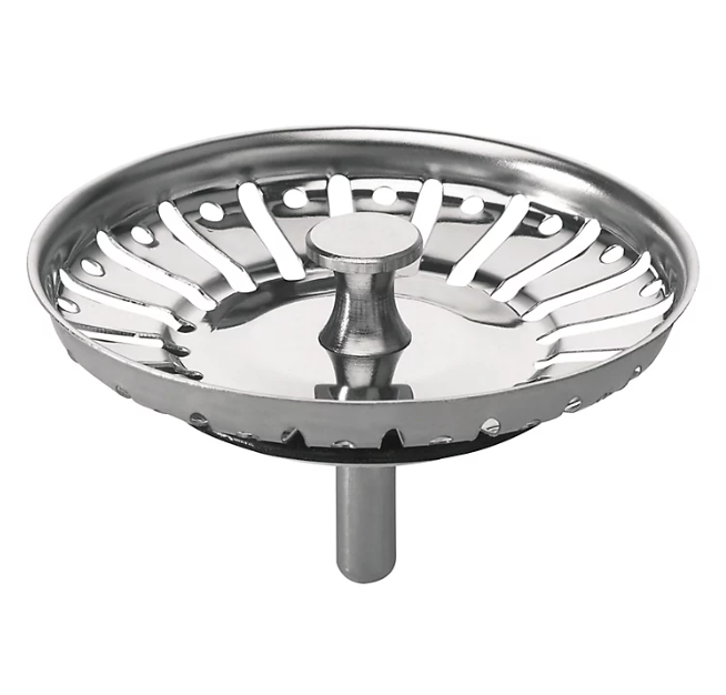 Chrome-plated 83mm diameter basket for WIRQUIN sink drain.