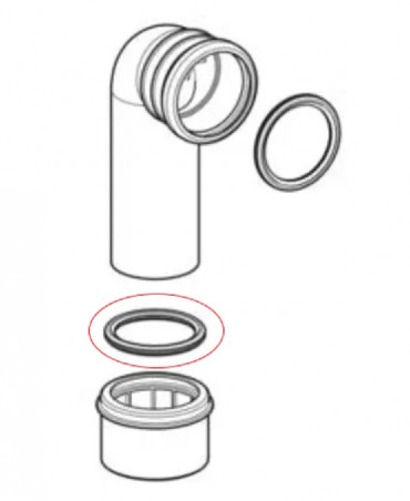 Joint EPDM pour coude d\'évacuation 100/90 GEBERIT