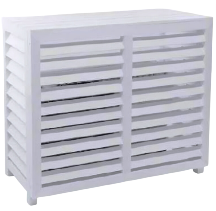Cache climatisation extérieur composite blanc, 1260X540X1750 mm