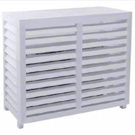 White composite air-conditioning cover, external dimensions 1050x496x831mm. - CBM - Référence fabricant : CLI03204