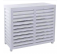 Cache climatisation composite blanc, dimensions extérieures 1050x496x831mm. - CBM - Référence fabricant : CBMCACLI03204