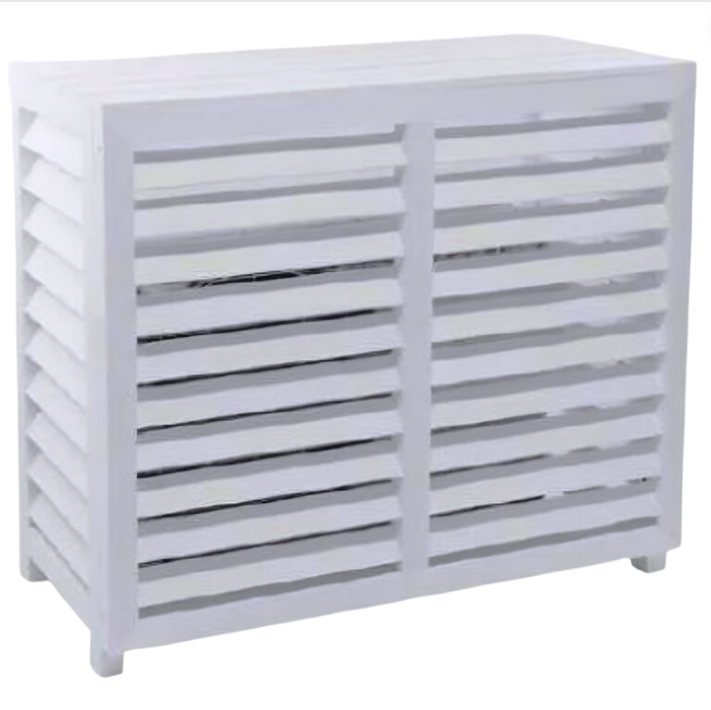 White composite air-conditioning cover, external dimensions 1050x496x831mm.