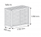 Cache climatisation extérieur composite blanc, 1260X540X175 - CBM - Référence fabricant : CBMCACLI03205