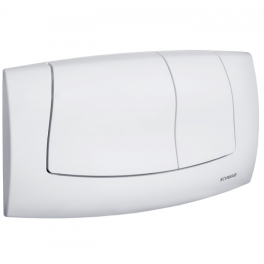 Panel de control de dos pulsadores para WC empotrado Onda, blanco - Schwab - Référence fabricant : 227693