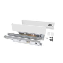 Kit de tiroir Vertex 40kg, hauteur 83mm, profondeur 45mm, en acier blanc. - Emuca - Référence fabricant : 3169912