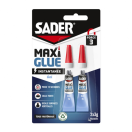 Maxiglue instant gel glue, 2x3g. - Sader - Référence fabricant : 371344