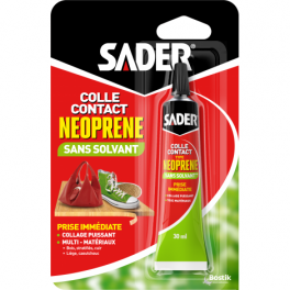 Solvent-free neoprene contact glue, 30ml tube. - Sader - Référence fabricant : 786921