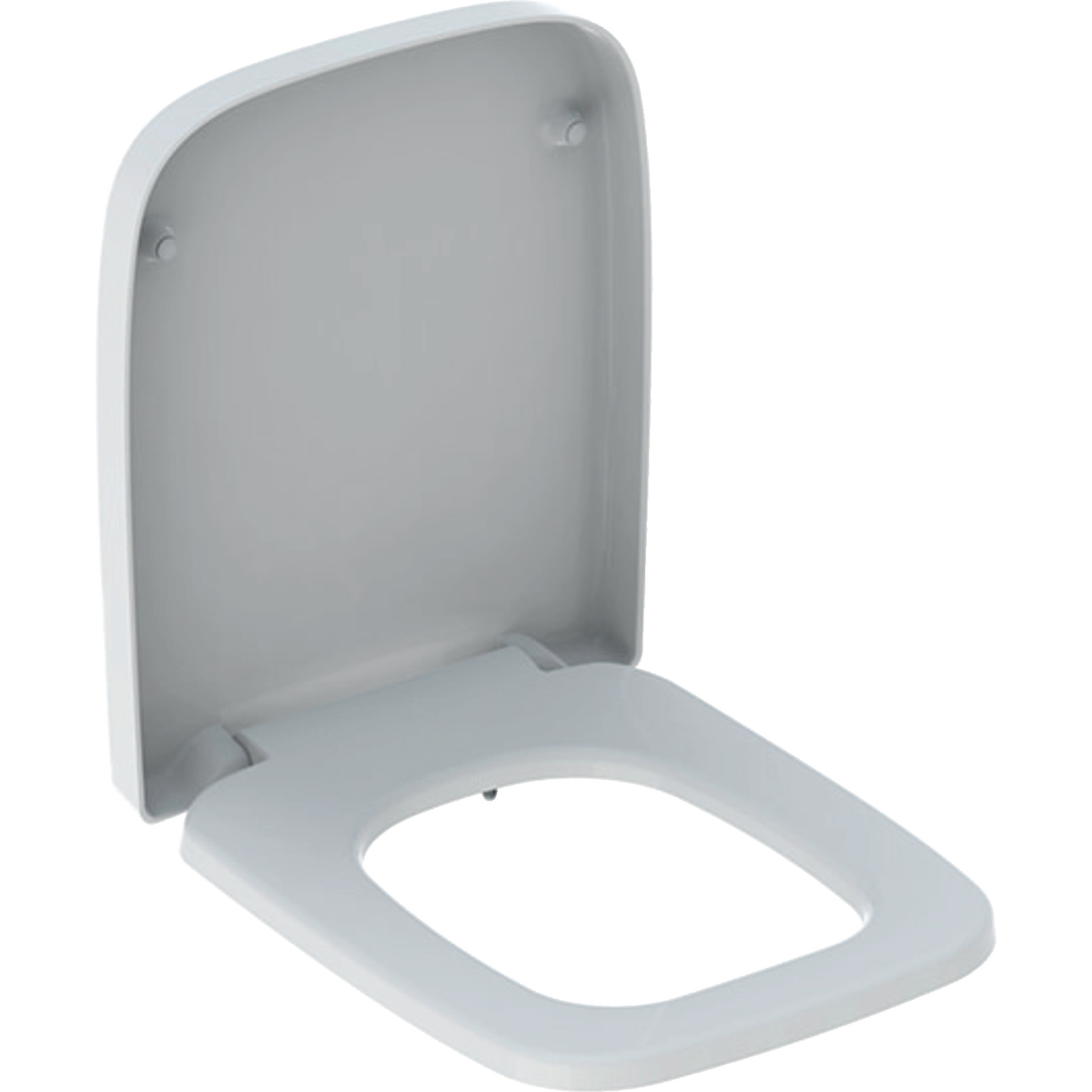 Abattant WC Geberit RENOVA PLAN forme rectangulaire, fixation par le dessus, blanc brillant