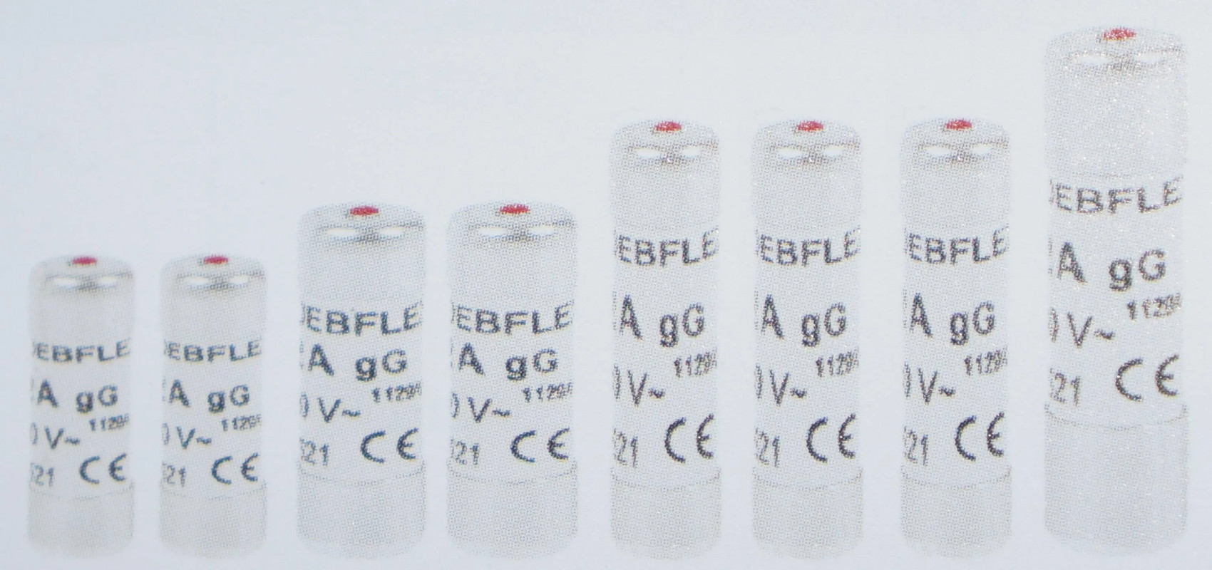 Set of 8 fuses with indicator lights