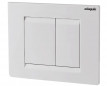 Bedieningspaneel voor inbouwtoilet met twee volumes aan de muur, wit