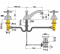 Retro TIFFANY 3-hole basin mixer chrome - PF Robinetterie - Référence fabricant : POTML1815A
