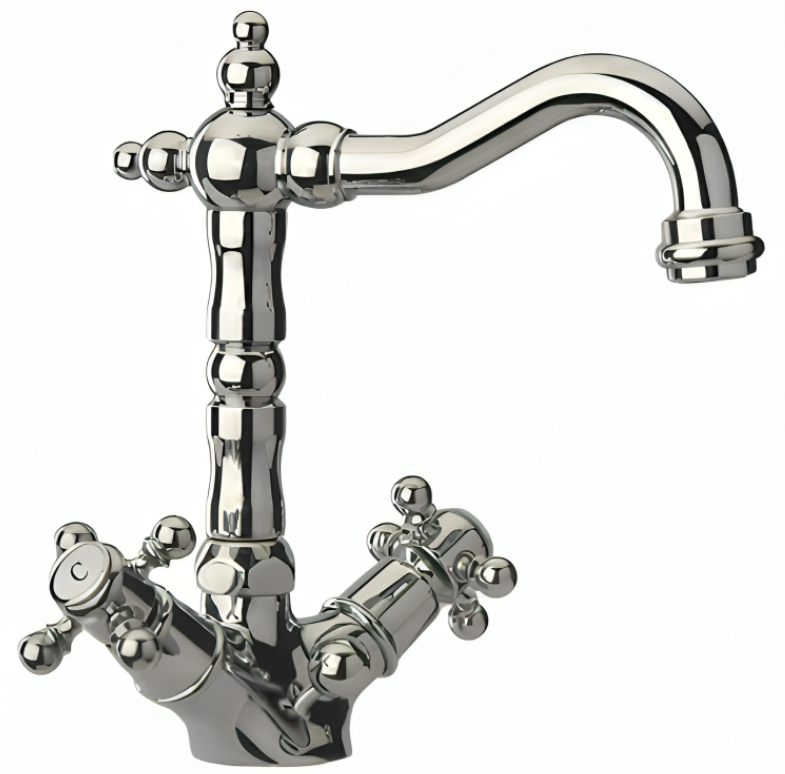 TIFFANY basin mixer with swivel spout chrome style