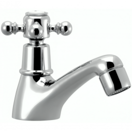 TIFFANY retro chrome washbasin faucet, single cold pad, ceramic head - PF Robinetterie - Référence fabricant : 1820/FA