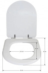 Tapa de WC adaptable Erica Cerabati, blanco