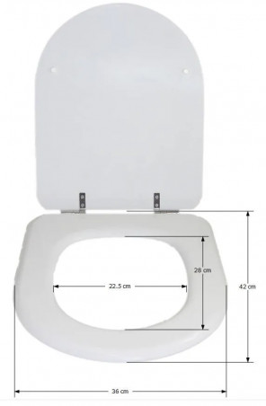 Anpassbarer Toilettensitz Erica Cerabati