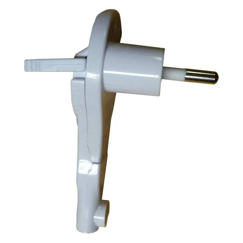 2P 6A white angled male plug, extra-flat 2P 6A white angled male plug, extra-flat