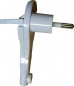 2P 6A white angled male plug, extra-flat 2P 6A white angled male plug, extra-flat