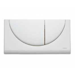 Plaque de commande murale WC encastré VIVA, double touche blanche - Schwab - Référence fabricant : 227556