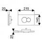 SELLES "Combo" wandcloset bedieningspaneel, witte tweeknopsbediening