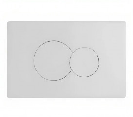 Bedieningsplaat hangtoilet SELLES "Combo", dubbele witte toets