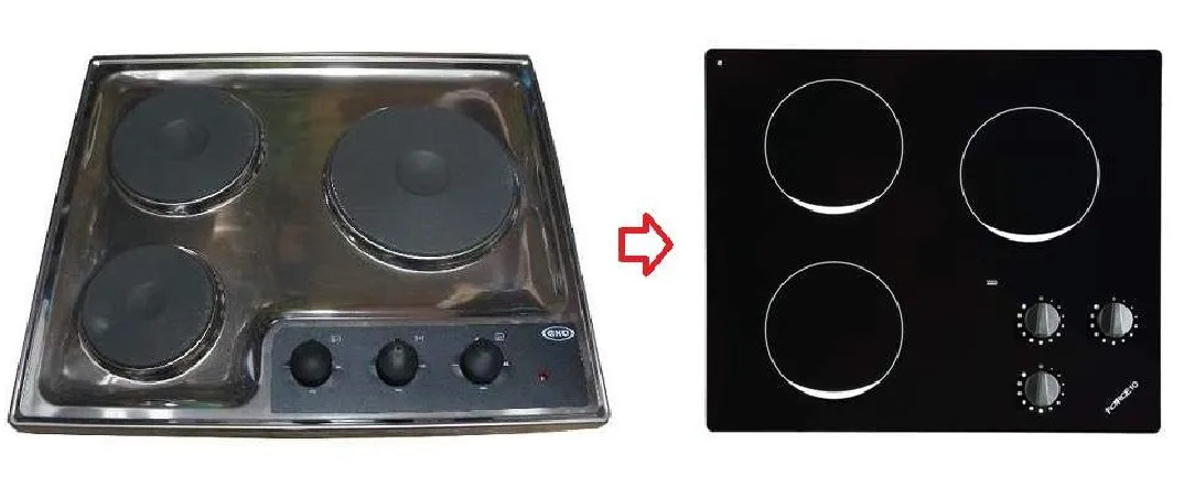 Placa eléctrica 3 chimeneas ENO