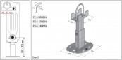 Voet voor aluminium radiator, wit, 1 stuk.