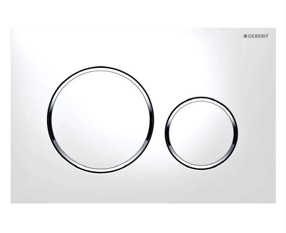 Geberit Sigma20 wc-bedieningspaneel met twee toetsen, wit