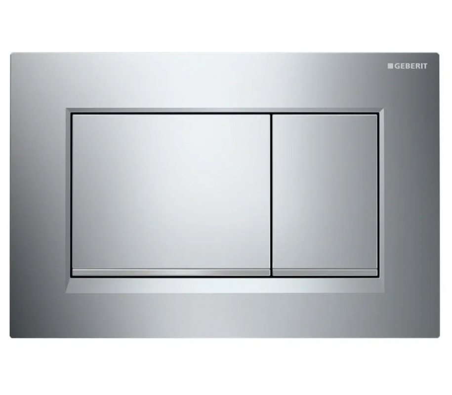 Geberit SIGMA30 wc-bedieningspaneel met twee toetsen, glanzend en mat verchroomd