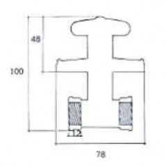 Robinet d'arrêt encastré, double femelle 15x21, rétro