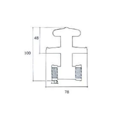 Robinet d'arrêt encastré, double femelle 15x21, rétro