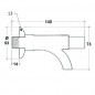 Wall-mounted fountain tap with push-button, male 15x21