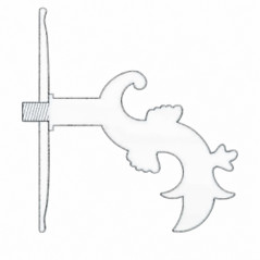 Muuruitloop emmerhouder, met rozet, voor fontein (femelle 20x27)